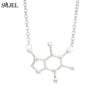 SMJEL Dopamine Molecule Necklaces Chemical Formula Necklace Women Serotonin Structure Formula Pendant Graduation Gifts