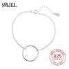 Eternity Friends Bracelets Men Women Geometry Karma Round Circle Jewelry Best Friend Gifts 925 Silver Bracelet Homme