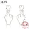 Hollow Hand Show Love Geometric Fashion Drop Earrings Lovely Gesture Love In The Hand Ear Earring Women Accessories