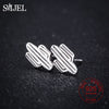 New Arrival 925 Sterling Silver Women's Jewelry Fashion Tiny Cactus Stud Earrings Gift For Girls Kids Lady Cacti Earring
