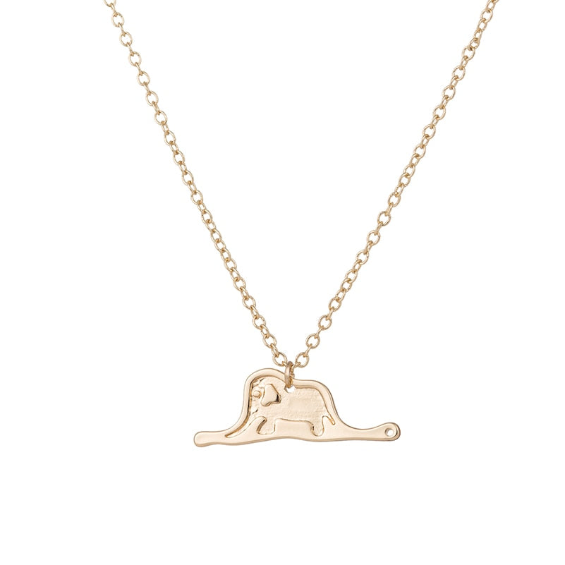 New Costume Jewelry Snake Animal Boa Constrictor Digesting Elephant Charm Necklaces Le Petit Little Prince Necklace Gifts