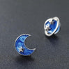 Real 925 Sterling Silver Earrings for Women Star Moon Stud Earring Ear Piercing Small Earings Fashion Jewelry 2020