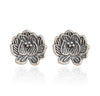 Real 925 Sterling Silver Lotus Earrings for Women Bohemia Black Flower Stud Earrings Party Gift Ladies Jewelry pendientes