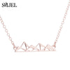 SMJEL Round Charm Mountain Necklace Men Women Choker Outdoor Travel Jewelry Climbing Minimalist punk Mountain Pendant Necklace