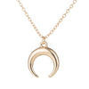 Silver Color Curved Cresent Moon Horn Pendant Necklaces Women Moon Gothic Handmade Necklace Choker Collier femme Jewelry