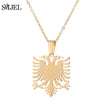 SMJEL Stainless Steel Albanian Eagle Necklace Women Men Unisex Chain Necklaces Mystery Gifts For Kids