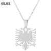 SMJEL Stainless Steel Albanian Eagle Necklace Women Men Unisex Chain Necklaces Mystery Gifts For Kids