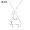 Trendy Erlenmeyer Flask Necklace Potion Bottle Chemistry Laboratory Graduation Gift Conical Jewelry Accessories N313