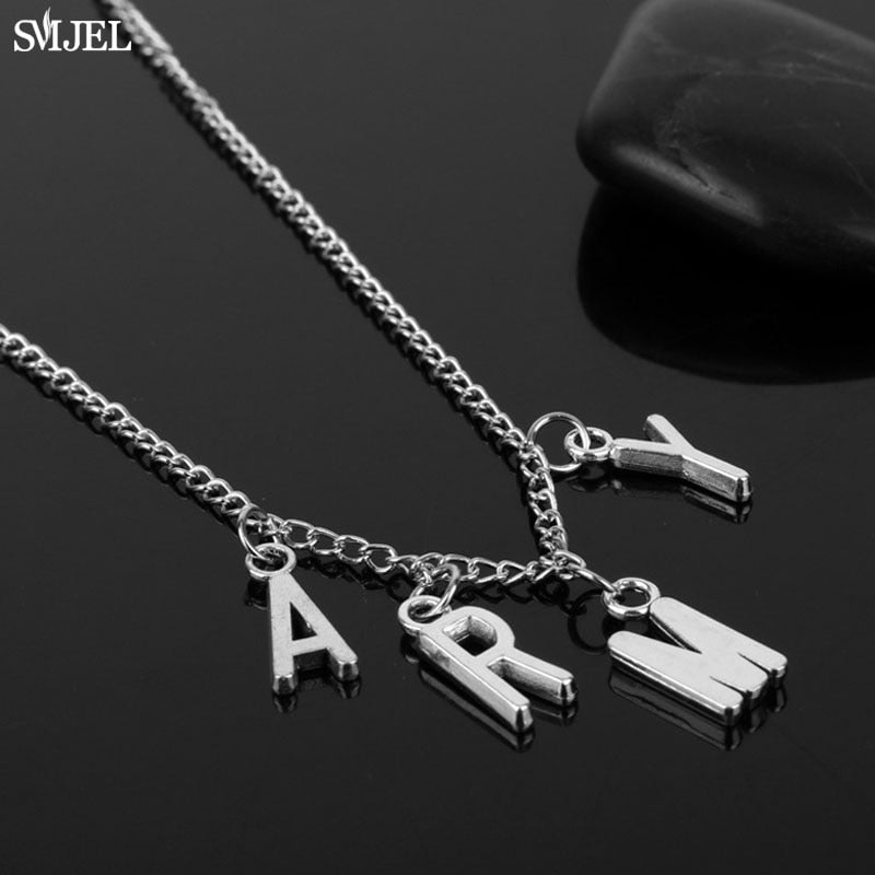 SMJEL Trendy Jimin ARMY Letter Choker Necklaces for Women Men Kpop Boys Jewelry Korean Show Your Love Gifts for Friend