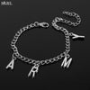SMJEL Trendy Jimin ARMY Letter Choker Necklaces for Women Men Kpop Boys Jewelry Korean Show Your Love Gifts for Friend
