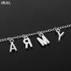 SMJEL Trendy Jimin ARMY Letter Choker Necklaces for Women Men Kpop Boys Jewelry Korean Show Your Love Gifts for Friend