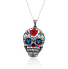 SMJEL Vintage Skeleton Pendant Necklace Women Ethnic Skull Necklaces Choker Mexican Skull Jewelry Halloween Gifts collier femme