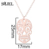 SMJEL Vintage Skeleton Pendant Necklace Women Ethnic Skull Necklaces Choker Mexican Skull Jewelry Halloween Gifts collier femme