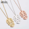SMJEL Vintage Skeleton Pendant Necklace Women Ethnic Skull Necklaces Choker Mexican Skull Jewelry Halloween Gifts collier femme