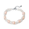 100% Real Genuine Pearl Bracelet cultured rice shape beads natural pearl bracelet
