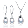 2020 Wholesale Price 100%natural pearl set pendant,drop earrings high quality jewelry 925 sterling silver best gi