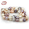 7.8inches 10mm AA baroque single pearl bracelet, natural pearl bracelet, bridal pearl bracelet
