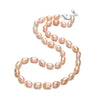 7-8mm rice AAA 100% 925 sterling silver real genuine cultured natural pearl necklace pendant jewelry