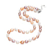 7-8mm rice AAA 100% 925 sterling silver real genuine cultured natural pearl necklace pendant jewelry