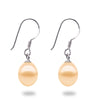 8-9mm drop AAA 925silver simple classical design cultured pearl earring