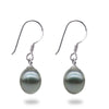 8-9mm drop AAA 925silver simple classical design cultured pearl earring