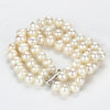 9mm AA- potato pearl bracelet 7.5'' cultured natural bracelet white pearl