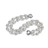 AAA 7mm rice   2 rows natural pearl bracelet for women real 925 silver girl bracelet