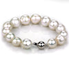 New Design Pearl Bracelet 12mm White Baroque Natural Pearl bracelets & bangles for Women's Fine Jewelry