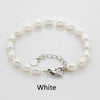 Real Natural Pearl Bracelet 7-8mm Rice Shape White Genuine Cultured Pearl Bracelet with Fres Shipping