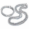 latest pearl necklace & Bracelet set 7mm AA gery color potato natural cultured pearl jewelry set for women