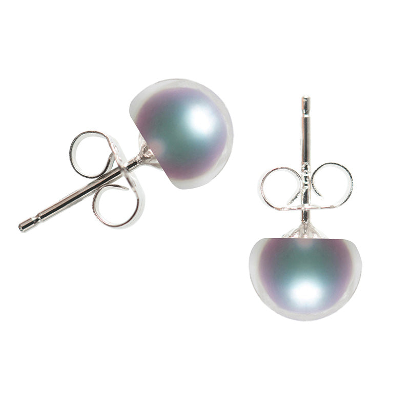 2020 New 7-8mm Genuine Pear Stud Earrings Fashion Jewelry Silver for Women With Gift Box