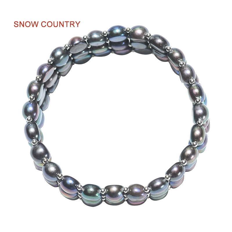 5.5-6mm AAA Real Natural Pearl Elastic Bracelets For Girl Gift Handmade Jewelry Factory Outlet