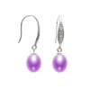 7.5-8mm Drop Pearl Earrings For Girlfriend S925 Sterling Silver Fashion Jewelry