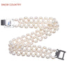 AAA 3-3.5mm Rice Shaped Natural Pearl Handmade Weave Bracelet Gift for Girlfriend