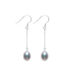Factory Outlet Long Drop Earrings Real Pear Simple Fashion Jewelry S925 Sterling Silver for Girl