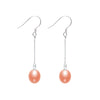 Factory Outlet Long Drop Earrings Real Pear Simple Fashion Jewelry S925 Sterling Silver for Girl