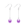 Factory Outlet Long Drop Earrings Real Pear Simple Fashion Jewelry S925 Sterling Silver for Girl