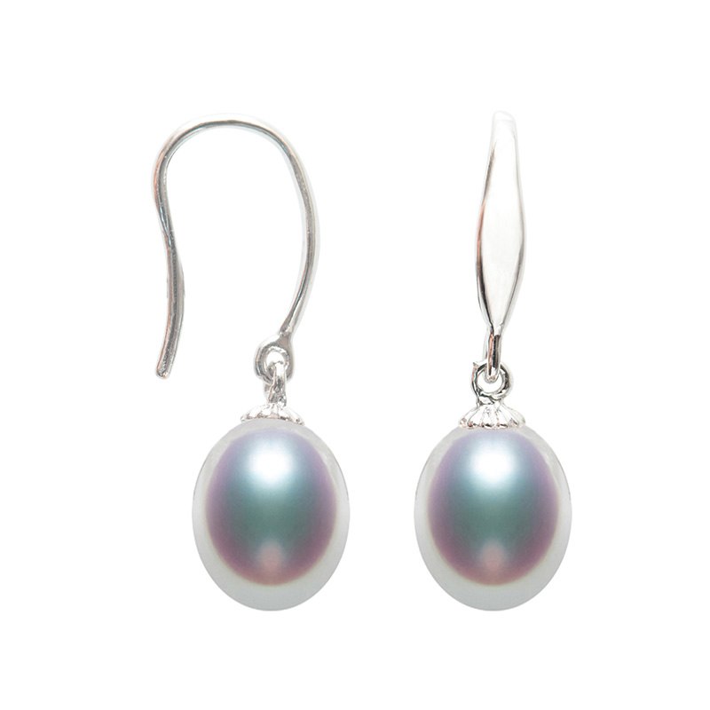Fashion Jewelry Teardrop Shaped Pearl Earrings For Girlfriend S925 Sterling Silver