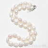 Genuine 9-10mm Baroque Pearl Necklace Wedding Gift Fashion Jewelry Allergy Clasp