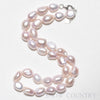 Genuine 9-10mm Baroque Pearl Necklace Wedding Gift Fashion Jewelry Allergy Clasp