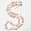 Genuine 9-10mm Baroque Pearl Necklace Wedding Gift Fashion Jewelry Allergy Clasp