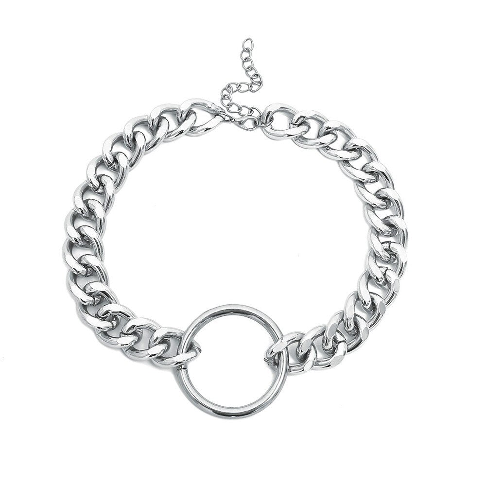 SOBig Hyperbole Women Wide Chokers Necklaces Charming Gold Silver Color Party Jewelry Circle Lady Birthday Bjoux Gift