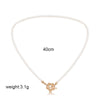 SOHandmade BOHO Small Imitation Pearl Chic Alloy Hollow Flower Pendant Women Choker Necklace Trendy For Femake Jewelry