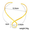 SOOL Style Twisted Simple Chokers Necklaces Minimalist Zinc Alloy Metal Gold Silver Color Chic Women Summer Party Bijoux
