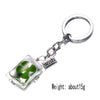 Dried Green Four Leaf Clover In Glass Ball Keychain Women Bag Hanging Charm Key Chain Lucky Trinkets St Patricks Day Gift