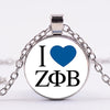 Hot! ZETA PHI BETA Sorority Necklace 4 Style ZPB Symb Art Picture Glass Gem Necklace Women Charm Choker Member Souvenir