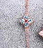 18K Rose Gold Jewelry Bracelet 925 Sterling Silver Topaz Stone Powder Tourmaline Bracelet Women's Fine Jewelry