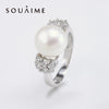 925 Sterling Silver Jewelry Open Ring Natural Pearl Adjustable Ring Girl Boutique Jewelry Christmas Gift