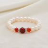 Natural Pearl Bracelet Charms Red Green Purple Brown Agate Bracelet Women's Bracelet