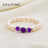 Natural Pearl Bracelet Charms Red Green Purple Brown Agate Bracelet Women's Bracelet